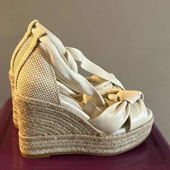 Cole Haan Cloudfeel Hampton Wedge Jute Heel Leather Sandals - Picture 6 of 16
